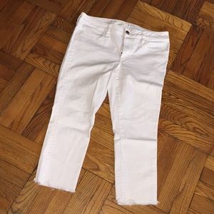 White cropped jeggings